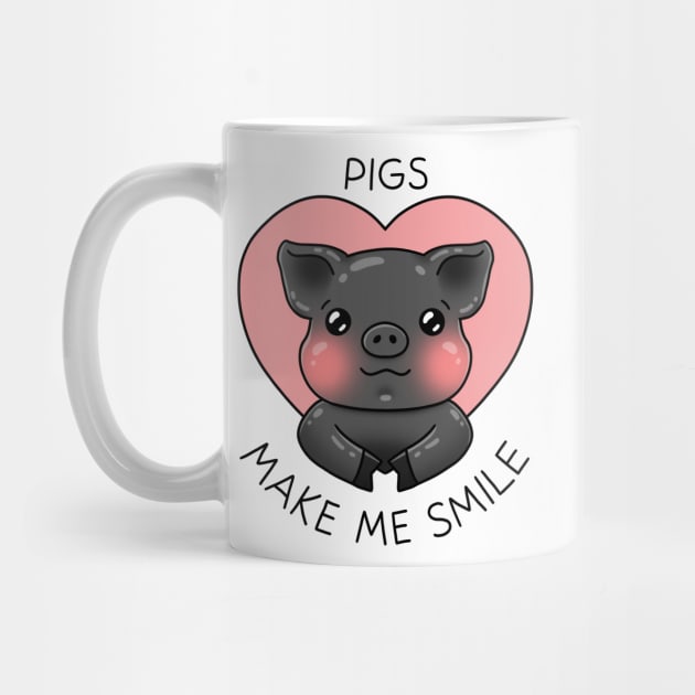 Pigs make me smile - Funny pig by Nikamii